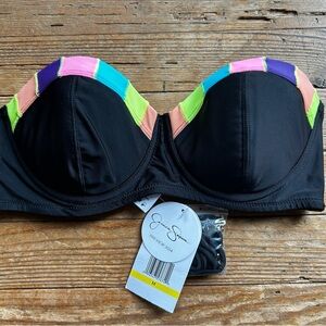 Jessica Simpson Black Bra with Colorful Accents